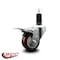 Service Caster 3'' Maroon Poly Swivel 1-1/4'' Expanding Stem Caster Total Lock Brake SCC-EXTTL20S314-PPUB-MRN-114 - alternate 3